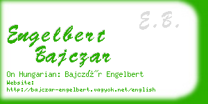 engelbert bajczar business card